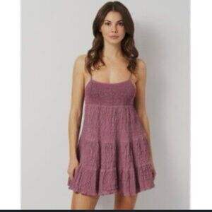 Zara Lavender Apparel Textured Mini Dress Size XS Lined Adjustable Strap